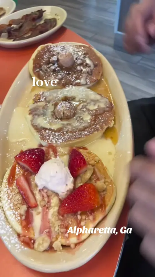 Snooze, an A.M. Eatery in Alpharetta showing review, visit, video by raeofsunshine_32 on TikTok