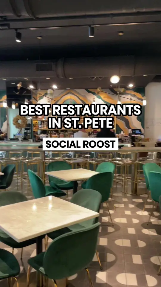 Social Roost in St. Petersburg showing food, apple stuffed french toast, roost brekkie board, shakshuka, chicken khao soy, video by ilovetheburgstpete on TikTok