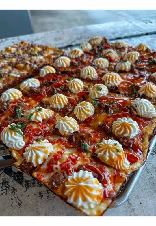 SoDough Square (Winter Park) in Winter Park showing pizza, detroit style pizza, video by foodalovestory on TikTok