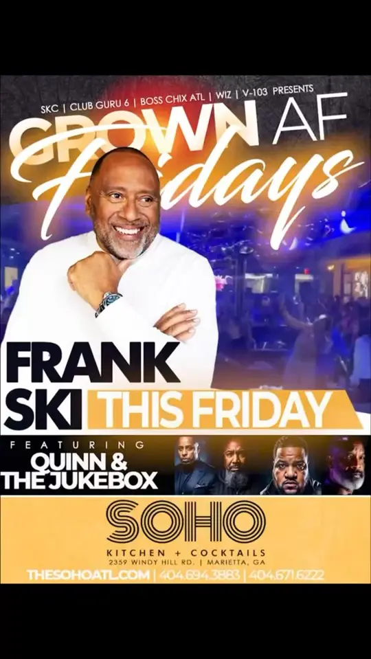 SOHO Lounge in Marietta showing live music, dj, video by V-103 The People's Station on Facebook