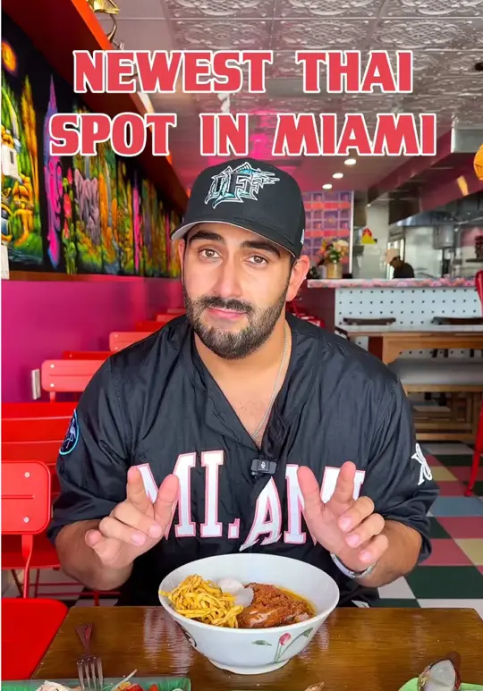 SOI Thai Street Food in Miami showing restaurant, thai food, chef background, miami, video by mr.eats305 on TikTok