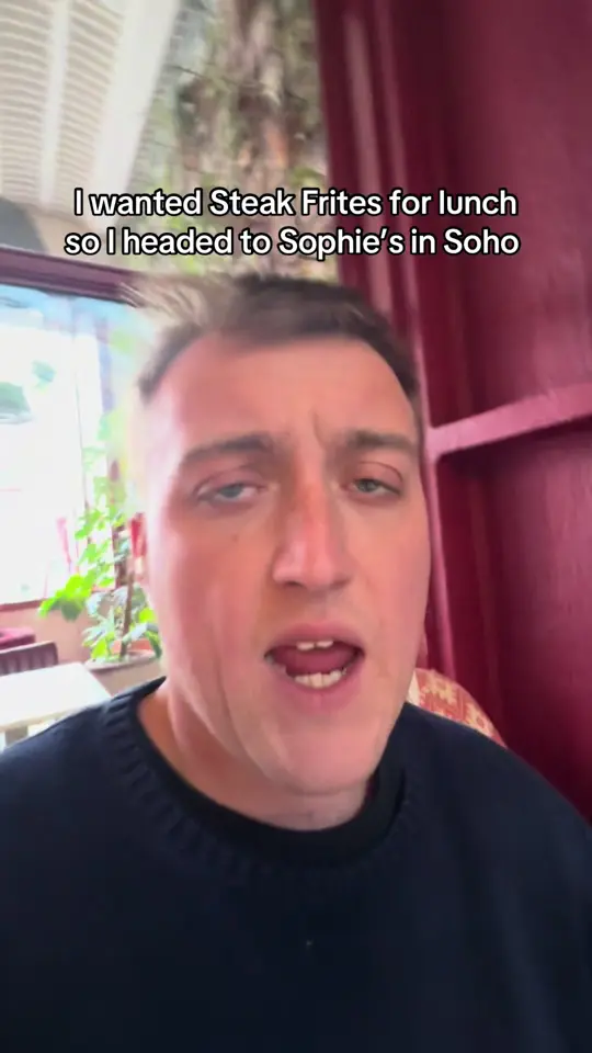 Sophie’s Downtown in Sebring showing restaurant, lunch, steak frites, video by tombirchy on TikTok