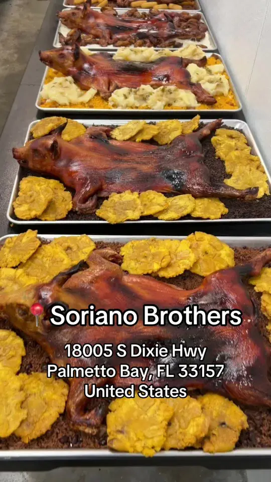 Soriano Brothers Cuban Cuisine in Palmetto Bay showing food, $8.99 combo, authentic cuban dishes, video by sorianobrothers on TikTok