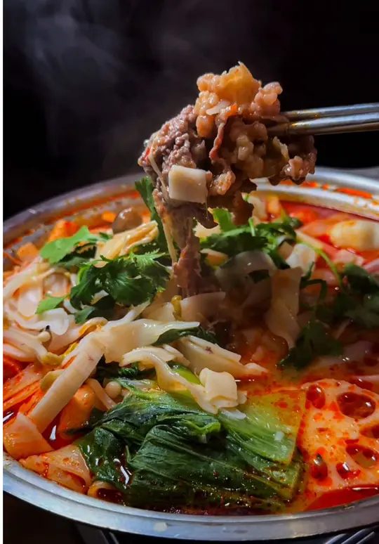 Sorimmara Duluth in Duluth showing food, korean mala, hot pot, rice ball, shrimp and chicken, video by eatclickrepeat on TikTok