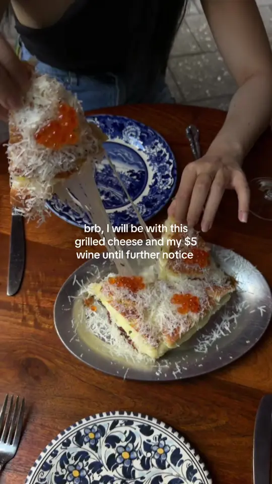 SottoVoce in Miami showing grilled cheese, charcuterie, happy hour, video by hungryorsnacky on TikTok
