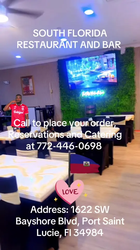 South Florida Restaurant and Bar in Port St. Lucie showing haitian food, restaurant visit, video by south_florida_restaurant on TikTok