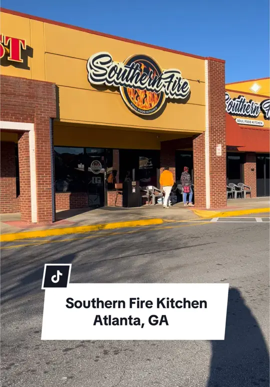 SOUTHERN FIRE KITCHEN in Atlanta showing review, soul food, video by brittyeats on TikTok