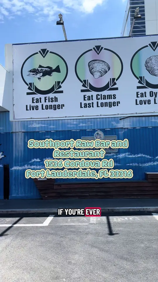 Southport Raw Bar & Restaurant in Fort Lauderdale showing restaurant visit, seafood, video by chrisdiep on TikTok