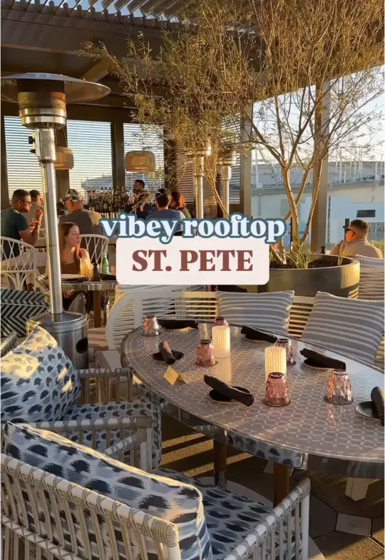 Sparrow St Pete in St. Petersburg showing review, visit, atmosphere, music, cocktail, bang bang shrimp tacos, video by sunkissedinstpete on TikTok