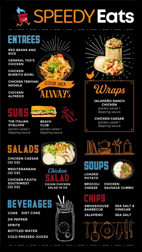 Speedy Cafe in Jefferson showing food, menu items, video by Speedy Eats on Facebook