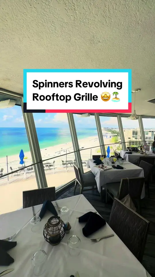 Spinners Rooftop Grille in St. Pete Beach showing brunch, food, drinks, view, video by thingstodotampabay on TikTok