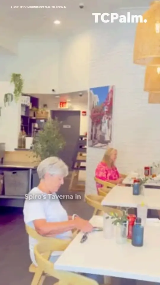 Spiro's Taverna in Vero Beach showing review, authentic greek food, hospitality, healthy eating, video by TCPalm on Facebook