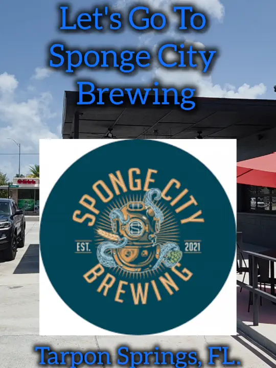 Sponge City Brewing in Tarpon Springs showing review, visit, video by floridabeer.blog on TikTok