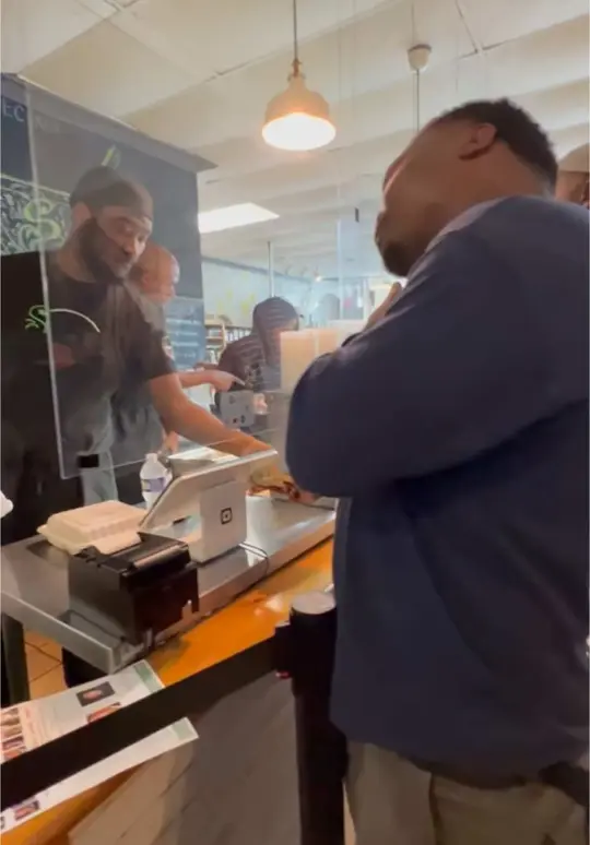 Springreens at Community Cafe in Atlanta showing halal food, fresh homemade good food, hot bar, soul food, lasagna, ribs, video by springreens.atl on TikTok