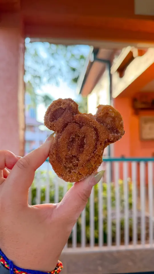 Storybook Treats Bay Lake in Florida showing food, mickey churro waffles, video by michellemunches on Facebook