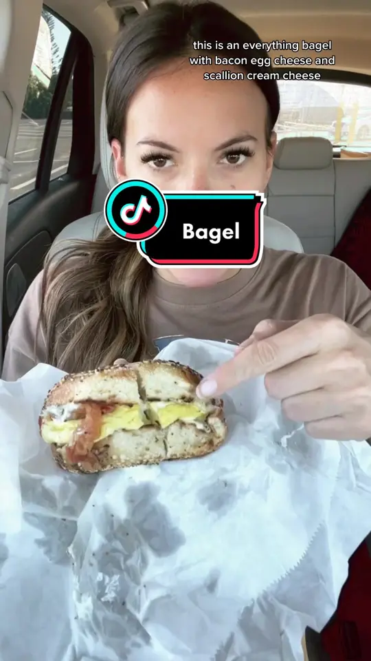 St. Pete Bagel Co. in Dunedin showing food review, bagel, video by eatdrinkbemandy on TikTok