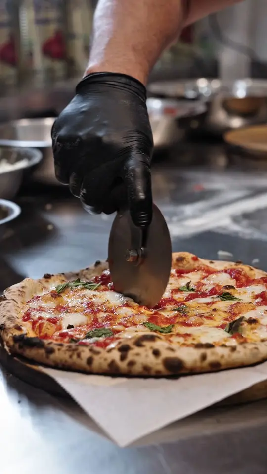 Stanzione Pizza in Miami showing food, margherita pizza, video by MiamiCentral on Facebook