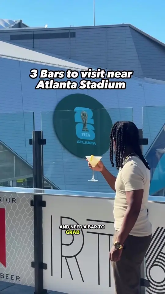 STATS Brewpub in Atlanta showing sports bar, beverage, rooftop, video by discoveratlanta on TikTok