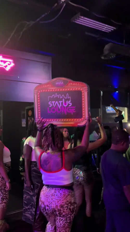Status lounge restaurant and bar in Riverdale showing birthday celebration, lobster tail, ribeye steak, lamb chops, pasta, salads, video by statusloungeatl on TikTok