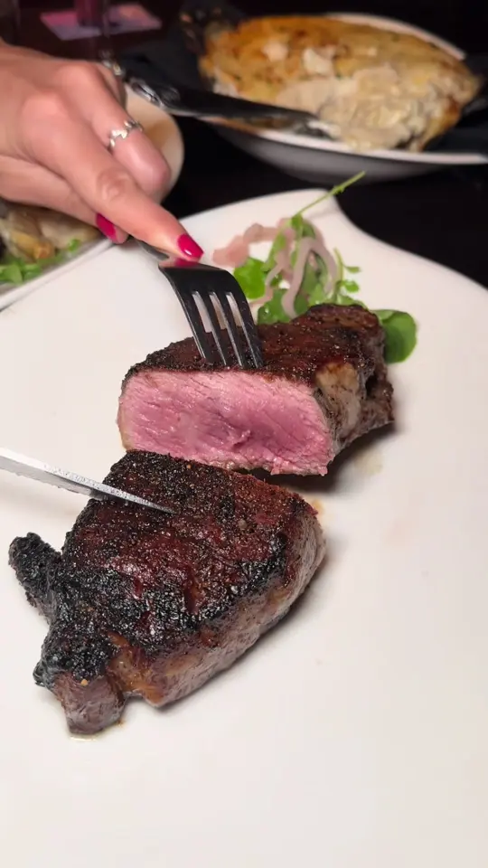 Steak 954 in Fort Lauderdale showing dinner, steak, cocktails, video by foodyfetish on TikTok