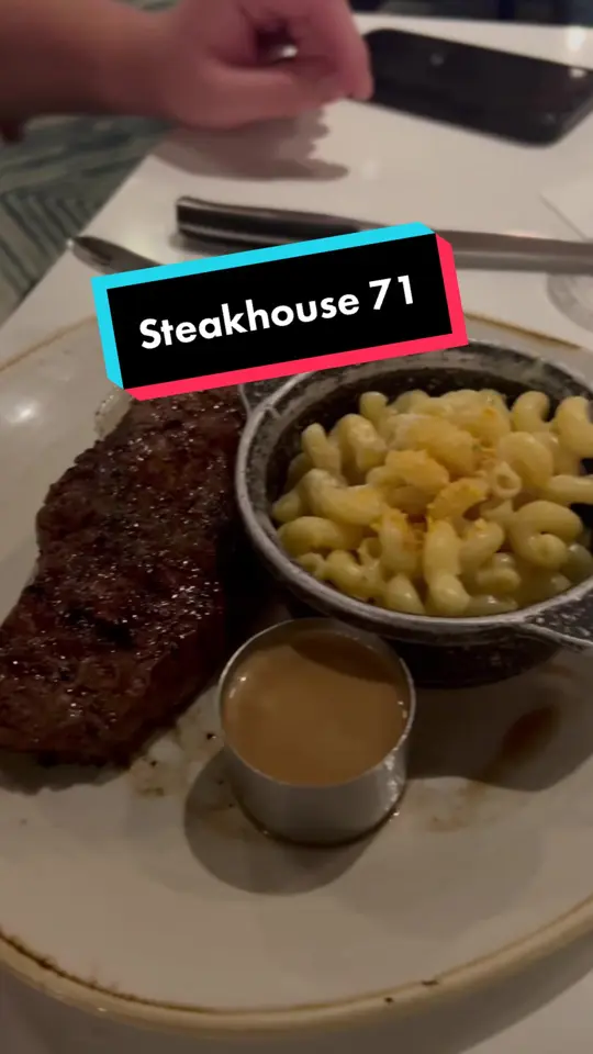 Steakhouse 71 in Lake Buena Vista showing restaurant visit, steak, video by theorlandoreal on TikTok