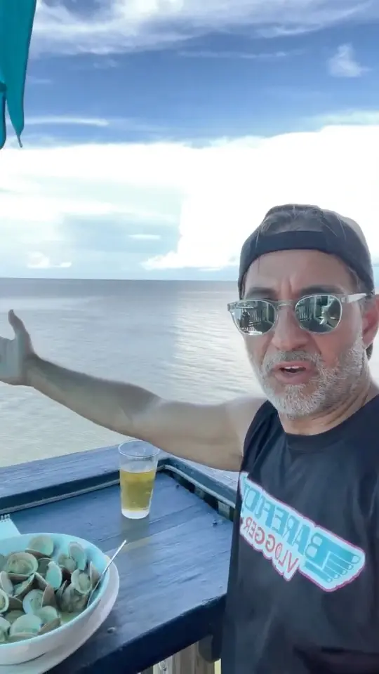 Steamers in Cedar Key showing food, steamed clams, video by Barefoot Vlogger on YouTube