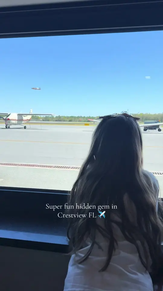 Stick and Rudder Pub in Crestview showing restaurant visit, dining, airport view, video by jessflmom on TikTok