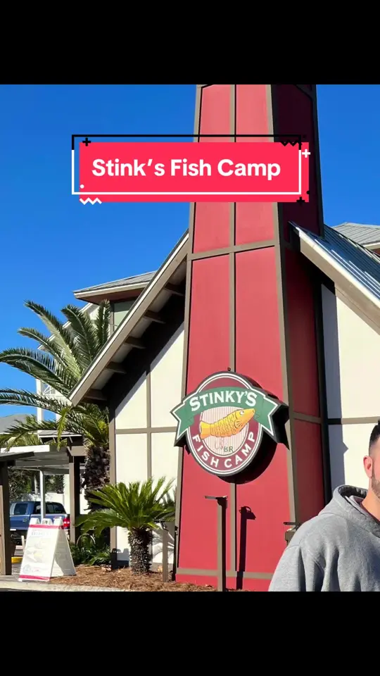 Stinky's Fish Camp in Santa Rosa Beach showing review, visit, fish and shrimp ceviche tacos, chicken tortilla soup, video by rootedinlove3 on TikTok