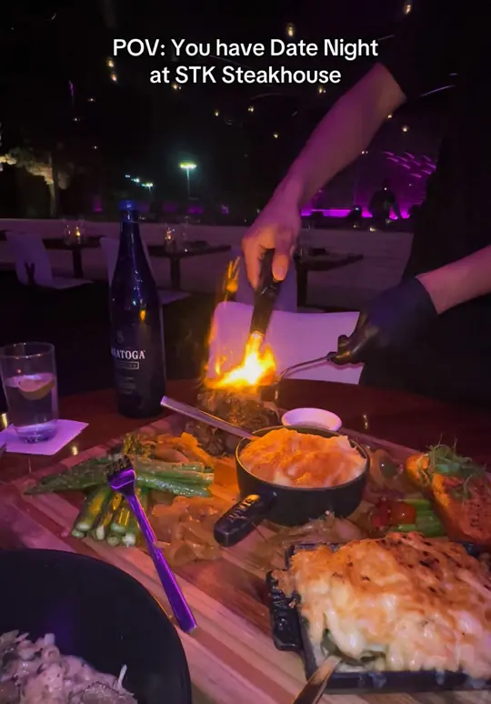 STK Steakhouse in Orlando showing review, visit, video by therealseandylanperry on TikTok