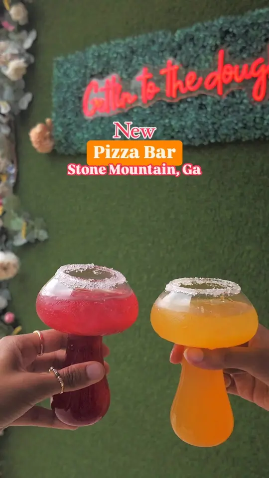 Stone Mountain Pizza Cafe in Stone Mountain showing pizza, margarita flight, southern fried chicken & waffle, video by Welcome to Atlanta's DeKalb County on Facebook