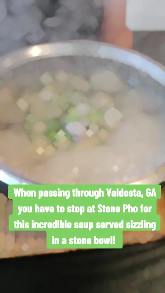 Stone Pho in Valdosta showing food, house special pho, video by trix_tic on TikTok