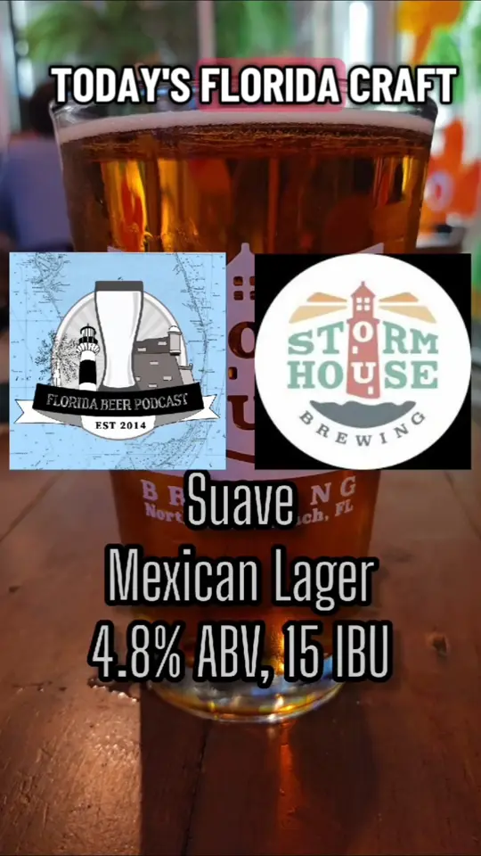 Stormhouse Brewing in North Palm Beach showing beer, suave mexican lager, video by Florida Beer Blog on YouTube