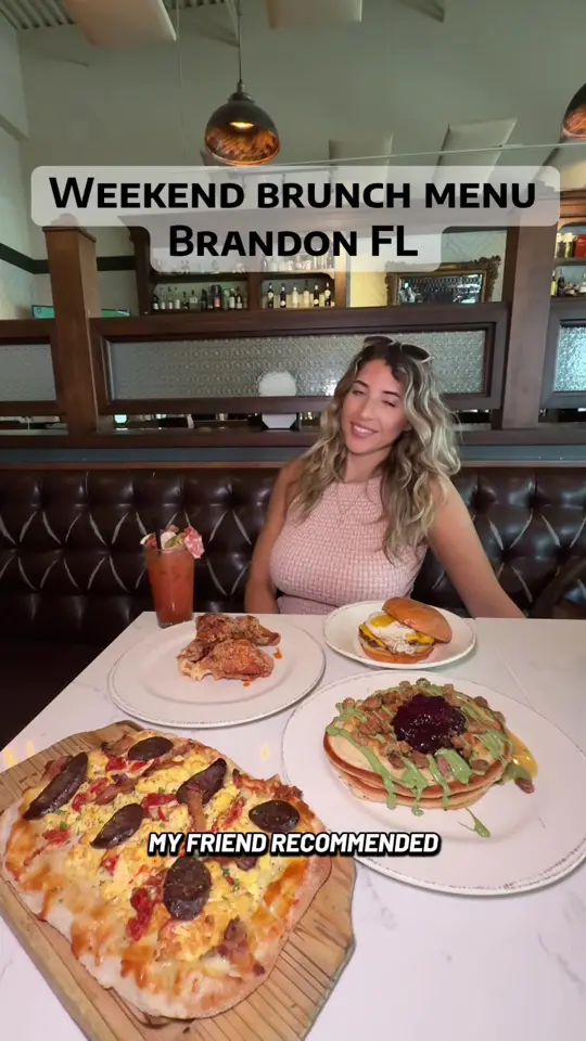 Strandhill Public (Tampa Heights) in Tampa showing food, breakfast pizza, pistachio pancakes, video by eatsbylaurrn on TikTok