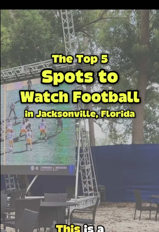 Strings Sports Brewery in Jacksonville showing sports, watching football, review, video by snaxsonville on TikTok