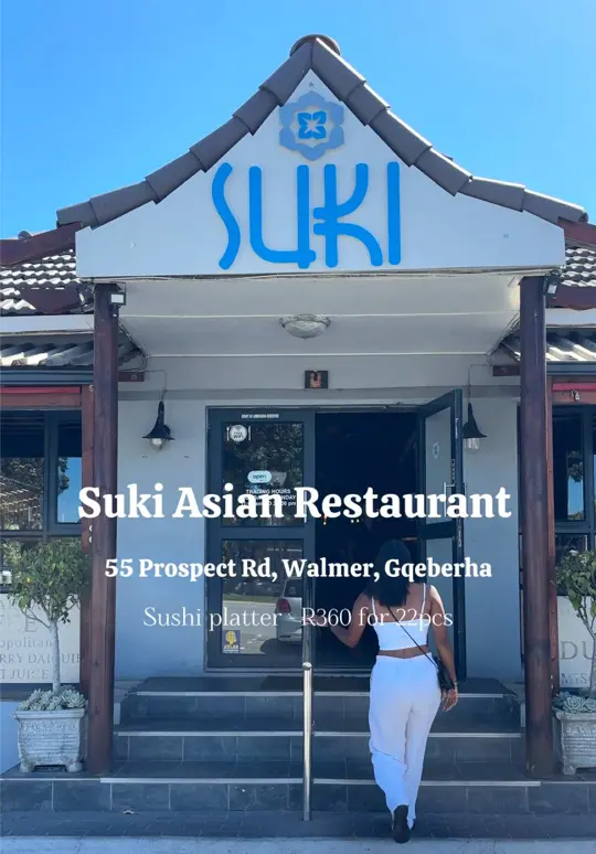 Suki Sushi & Asian Cuisine in Loganville showing visit, review, sushi, 22 piece suki platter, video by zenizole_gqada on TikTok