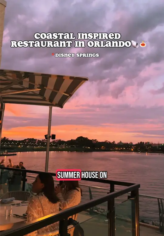 Summer House On The Lake in Lake Buena Vista showing vodka pasta, kale caesar salad, mezcal cocktail, warm cookie sundae, video by orlandoqueen on TikTok
