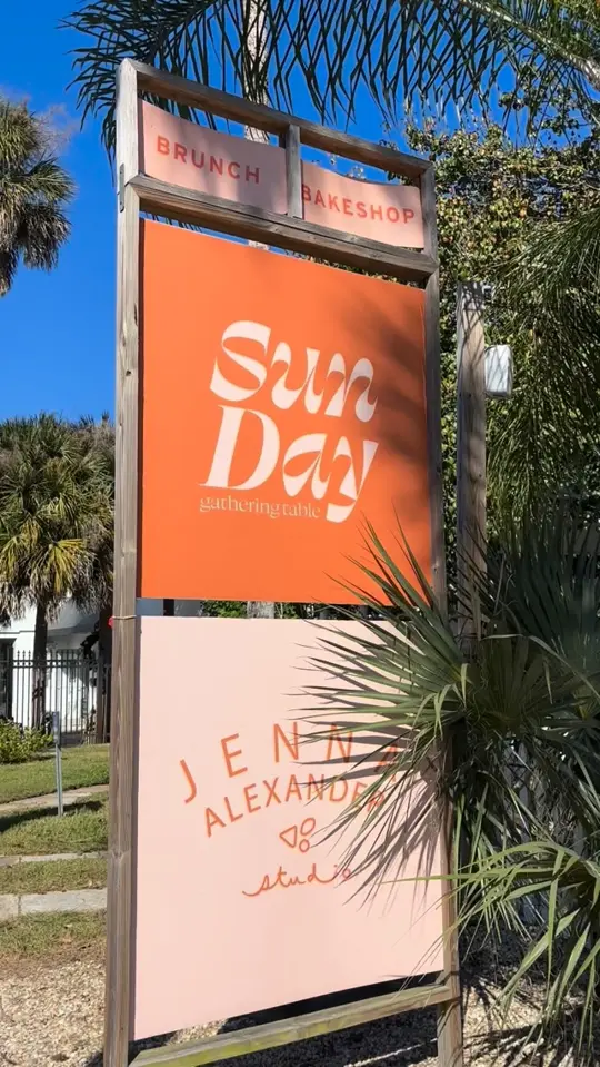 Sunday in St. Augustine showing brunch, lunch, sourdough bread, salads, sandwiches, mimosas, video by St. Augustine Foodie on Facebook