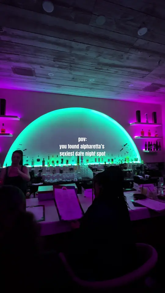 Sunset Alpharetta in Alpharetta showing review, visit, interior design, bar atmosphere, adult capri sun, lemon pepper calamari, caribbean coconut shrimp, blackened shrimp pasta, video by roamingwithromie on TikTok