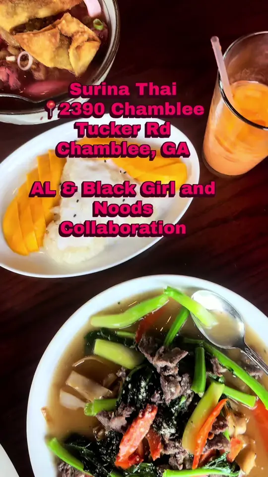 Surina Thai in Chamblee showing review, visit, video by iamnotthemask on TikTok