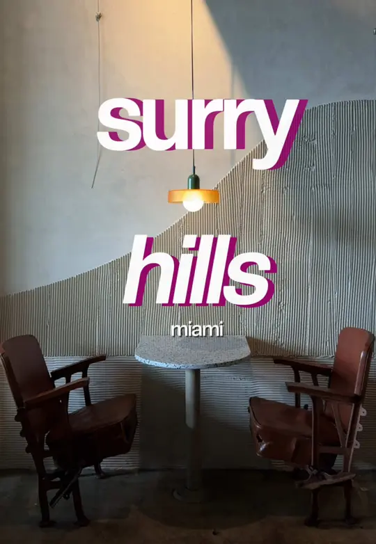 Surry Hills Coffee in Miami showing review, visit, specialty coffee, pastries, brunch, interior design, video by anasofia.govela on TikTok