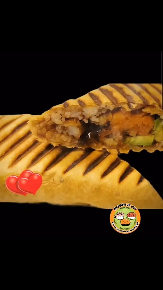 Sushi-2-Go University in Gainesville showing food, sushi burrito, video by Sushi-2-Go on Facebook