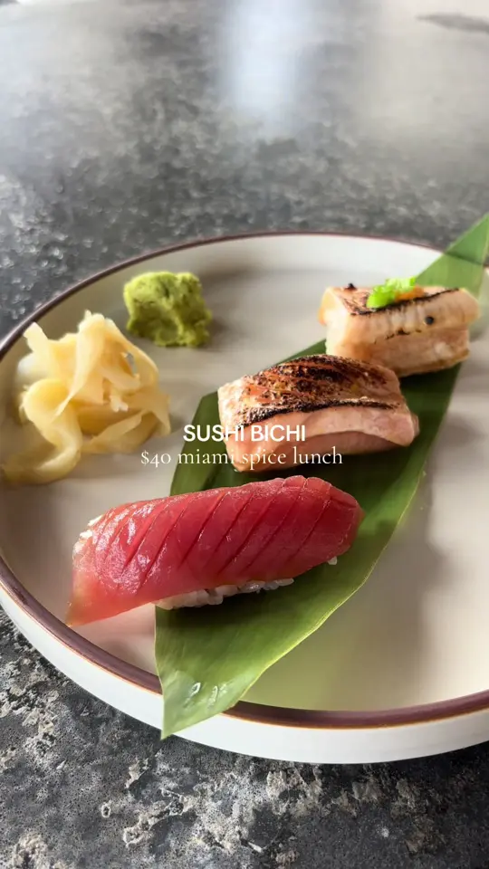 Sushi Bichi in Miami Beach showing lunch special, miami spice deal, video by stephfilgers on TikTok