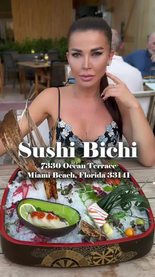 Sushi Bichi in Miami Beach showing omakase experience, sushi lovers, food review, fine dining miami, tasting menu, seafood heaven, video by forkitqueen on TikTok