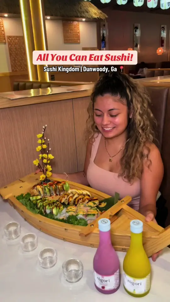 Sushi Kingdom Dunwoody in Dunwoody showing sushi, all you can eat, video by arianaa.elisayde on TikTok