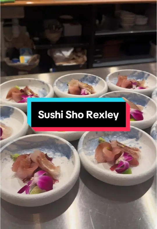 Sushi-Sho Rexley in St. Petersburg showing review, omakase, sake, atmosphere, service, video by philadelphia_supper_club on TikTok