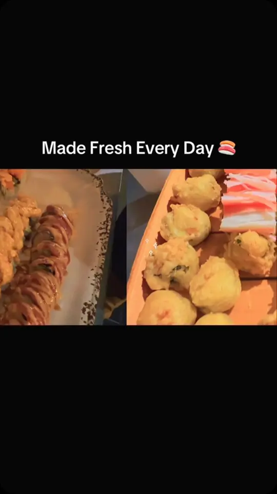 SUSHI THAI FUSION in Delray Beach showing sushi, thai food, fresh ingredients, dining room, handcrafted sushi rolls, video by Hideko SUSHI and THAI on Facebook