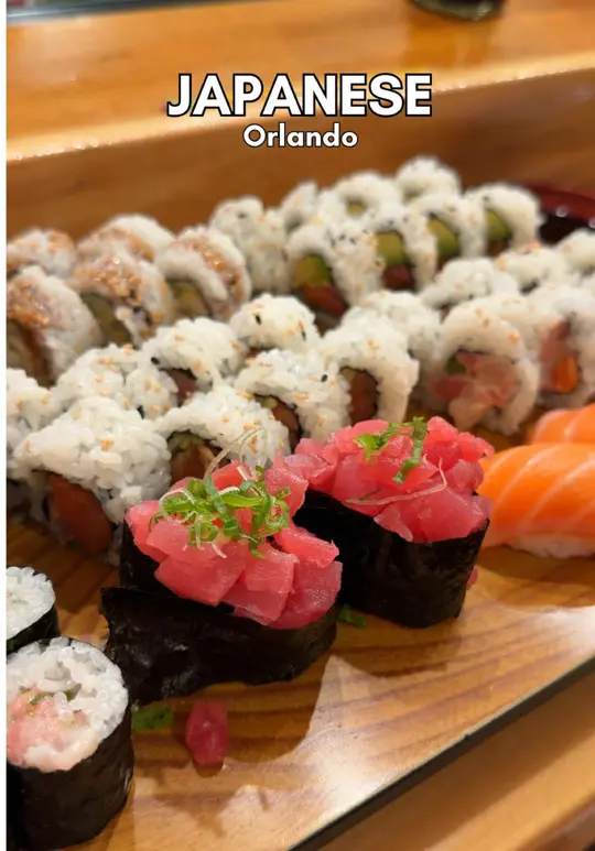Sushi Tomi in Orlando showing review, sushi, video by fluentinfood on TikTok