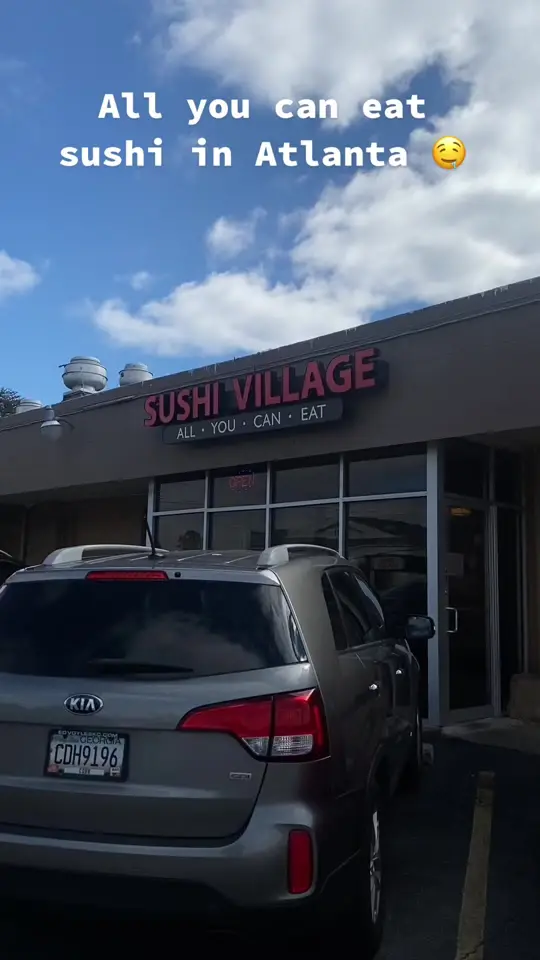 Sushi Village in Atlanta showing review, sushi, video by naeborhoodhero on TikTok