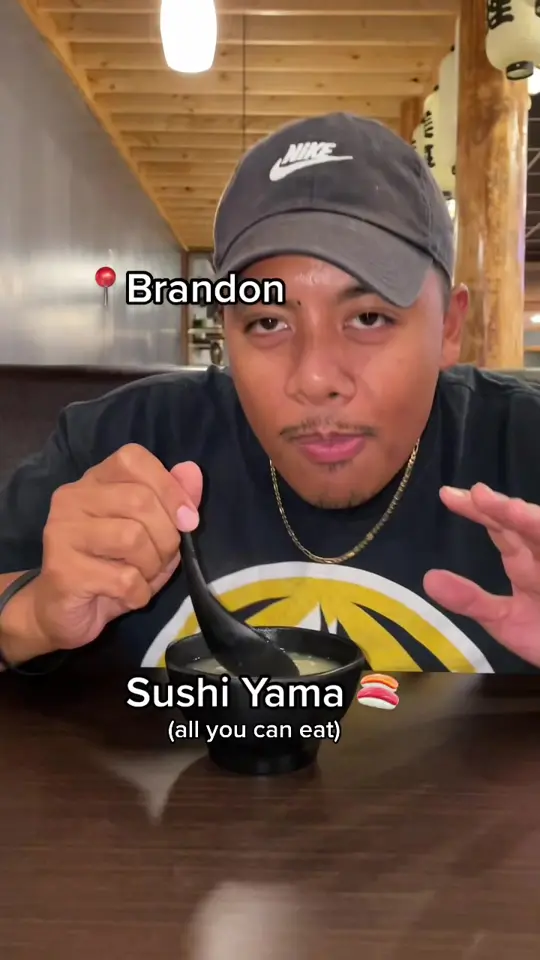 Sushi Yama in Tampa showing all you eat sushi, ayece, video by foodpeopleluv on TikTok