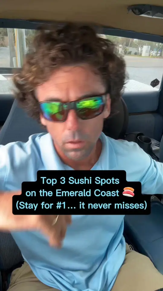 SUSHIMOTO in Miramar Beach showing review, best sushi in destin florida, video by Captain Cory on Facebook